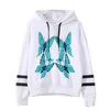 Kadın Hoodies 2023 Dans eden Kelebek Baskı Bayanlar Hoodie Sweater Sıradan Anime Karikatür Deseni Kawaii Y2K Sweatshirt