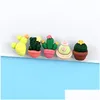 Autres 20pcs Composants de résine Réaliste Mini Artificielle Charnue Cactus Plante Micro Paysage Décoratif Figurines Miniatures DIY En Pot G Dhzwf