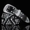 Belts Pop Lolita Cosplay Punk Genuine Leather Pants Bands Pin Buckle Waistband Ladies Dress Belts Bling Diamond Belt G230207