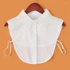 Bow Ties Women Chiffon Fake Collar Female Detachable Collars Lapel Half Shirt Blouse Dress Decorative Sweater Flase Tie Accessory