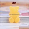 Outros 50pcs Candy Soft Bear Doll House resina Flatback Componentes Cabochon Charms para Sweet Gummy Cabochons Diy Scrapbooking Decoratio Dhm4y