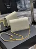 ハンドバッグとして取り外し可能なチェーンバッグショルダーストラップクラシック明るいワニのエンボス加工された牛革ゴールドとシルバータッセル5A品質