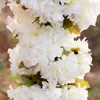 装飾的な花230cmシルク人工桜の花ros屋レディングバンケットアーチウォールハンギングガーランド装飾室庭の庭の偽の花