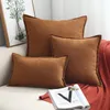 Kudde 60x60 Lotus Leaf Edge Design Nordic Light Luxury Pudow Case Suede Bed Cover Dekorativa kuddar