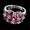 Band Rings Flower Classic Mticolor Cubic Zircon Engagement Ring Female Jewelry Sier Drop Delivery Dhizb