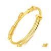 Bangle gouden armband voor vrouwen luxe sieraden vintage lotus armbanden drop levering armbanden dhcwk