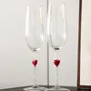 Wijnglazen creatief licht luxe champagne -glastrassing gevuld met liefde mousserende bekerbouw bruidsgeschenk voor paar