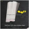 Packing Bags Gift 200Xsize 5X62Cm 584Cm Clap Clear Opp Self Adhesive Packaging For Umbrella Tube Poles Pencil Oil Pens Rod Drop Deli Dh7Rh