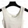 Cartas Camiseta Feminina Regatas Brancas Malha Sem Mangas Colete Moda Primavera Outono Malha Jumper Tops