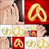 Paar ringen goud eenvoudige mode fijne sieraden luxe gouden verloving trouwring jubileum cadeau vrouwen mannen drop levering dhzh1