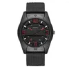 Orologi da polso Moda Sport Orologio da uomo al quarzo delle migliori marche Orologio da uomo di lusso con cinturino in tessuto di nylon nero casual Design in scala digitale blu Orologio da uomo di lusso