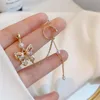Kolczyki stadninowe en 2023 Koreańskie modne motyle dla kobiet urok mody Lady Pearl Ear Clip Wedding Bridal Woman Biżuter