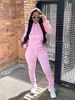 Women Dwuczęściowe spodnie LW jesienne kamizelki Kobiety z kapturem Kangury Pocket Tracksuit Set SPORTY HOODLIELEGIGINGS DOPADY STRONY 230208