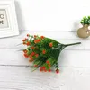 Decorative Flowers Multicolor Gypsophila Bouquet Bud Stars Simulated Baby Breath Silk Flower For Family Wedding House Home Decor