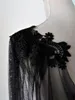 Wraps Black Bridal Cape Soft Tulle Appliced ​​Exquisite Wedding Cloak Custom Made Bride Bolero Wrap Jacket