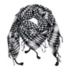 Sciarpe Arab Keffiyeh Uomo Inverno Tattico militare Sciarpa antivento Cotone bianco e nero Musulmano Hijab Shemagh Square