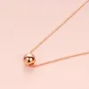 Cadenas 585 Cadena de oro púrpura Chopin Cuentas redondas brillantes Collar de lujo ligero para mujeres 14K Rose Classic Creative Jewelry Gift