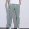 Pantaloni da uomo Matita elegante Pantaloni sportivi da uomo traspiranti Tasche drappeggiate con lacci a vita alta