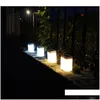 Solar Lamps Brelong Outdoor Ip65 Waterproof Wall Lamp Decoration Garden Bar Lighting White / Warm Light Drop Delivery Lights Dhfbp