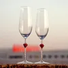 Verres à vin lumière créative verre à Champagne de luxe strass rempli d'amour gobelet étincelant cadeau de mariage pour Couple