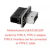 Computer Cables & Connectors 3.0 Internal Header To USB 3.1/3.2 Type C Front E Adapter USB3.0 19P/20P TYPE-E Converter For MotherboardComput