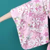 Etnik Giyim Kadın Cosplay Japon Elbise Kimono Geleneksel Yukata Haori Çiçek Baskı Asya Giysileri Dans Kostüm