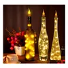 Led Strings 2M 20Led Copper Wire Lamp Wine Bottle Cork Warm White Battery Powered String Light For Diy Party Decoration Christmas Dr Dhch7