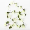 Decorative Flowers 230cm Silk Artificial Cherry Blossom Rattan Wedding Banquet Arch Wall Hanging Garland Decoration Room Garden Fake Flower