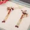 Wedding Jewelry Sets FORSEVEN Chinese Vintage Bride Set China Traditional Ethnic Bridal Headwear Tiara Crown Hairpins Earrings