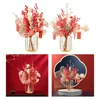 Decorative Flowers Chinese Style Flower Basket Ornament Table Centerpiece For Store Decoration