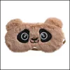 Autres accessoires de mode Enfants Panda Peluche Masque pour les yeux Mignon Lapin Slee Blindfold pour enfants Voyage d'hiver Soft Animal Eyeshade Ins S Dhvpz
