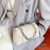 Bolsas de noite Padrão de pedra Fan Lady Bag Chain acrílico 2023 Moda da moda na moda