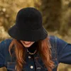 Berretti Cappello da pescatore da donna in tessuto di ciniglia stile vintage britannico