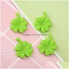 Other 30Pcs /Lot Mticolor Flatback Resin Components Leaf Necklace Earring Charms Diy Scrapbooking Embellishment Decoration Craft Dr Dhgtc