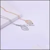 Pendant Necklaces Simple Long Sier Chic Infinity Cross Bird Leaf Chain Fashion For Women Jewelry Gift Drop Delivery Pendants Dhvct