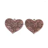 Charms 2 Pcs 53X58X2Mm Heart Tibetan Style Alloy Big Pendants Flower Pattern For Diy Necklaces Jewelry Making Supplies Drop De Dhnht