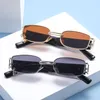 Lunettes de soleil Vintage pour hommes et femmes, carrées, mode rétro, marque de styliste, miroir de luxe en métal