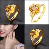 Med sidor Stones Romantic Bridal Wedding Rings Big Crystal Cubic Zirconia Butterfly Band Design Gorgeous Women Accessories Fashion J DH9HW