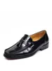 Dress Shoes Handmade Men's Wedding Black Real Cowhide Formal Flat Business Casual