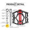 Bike Pedals MZYRH Mountain Bike 3 Bearings Pedals MTB Bicycle Seald Bearing Aluminum Alloy Pedals Bicycle Accessories Y05 0208