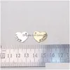 Charms Eruifa 20Pcs 17Mm Wholesell Pretty Heart Love Zinc Alloy Necklace Earring Fashion Jewelry Handmade Diy Pendant 2 Colors Dhmvz