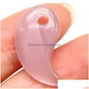 Charms Small Pendant Natural SemiPrecious Stone Opal Comma Shape for Jewelry Making DIY Halsband ￶rh￤nge Tillbeh￶r 18x30mm D D9Y