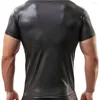 Débardeurs pour hommes Tops en cuir pour hommes Chemise à manches musculaires pour une fête amusante