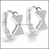 Boucles d'oreilles à clous pour femmes, bijoux de luxe, Triangle symétrique, Zircon, boucle d'oreille, livraison directe Dhxo0