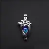 Lockets Pearl Cage Kolye Kolye Esansiyel Yağ Difüzör ve Kalp Ayağı Sier Kaplamalı 10 adet artı KENDİNİZİ KENDİNİZ DHAY DHNJU