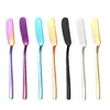 Bakeware 304 Stainless Steel Butter Knife Cake Tools Cheese Dessert Jam Spreaders Cream Knifes 7 Colors Multifunctional Baking Tool LT222