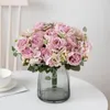 Decoratieve bloemen 3 stks zijden penes Hydrangea herfst bruiloft bruids tuin rozen kerstmuur kransen huis kunstmatig