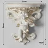 Vasi Cupido Forma di angelo Vaso da fiori Shelf Art Soggiorno Decorazione domestica Artigianato Rococò Appeso a parete Giardino Gesso Mensola Stereoscopico