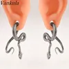 Navel Bell -knop Ringen Vankula 2pc Snake Dange oorgewichten voor uitgerekte oren meters van de oren Body Piercing Tunnels 316 roestvrijstalen body sieraden 230208