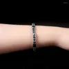 Strang Naturstein Hämatit magnetische facettierte Perlen Strethchy Perlenarmband für Frauen und Männer handgefertigten Schmuck